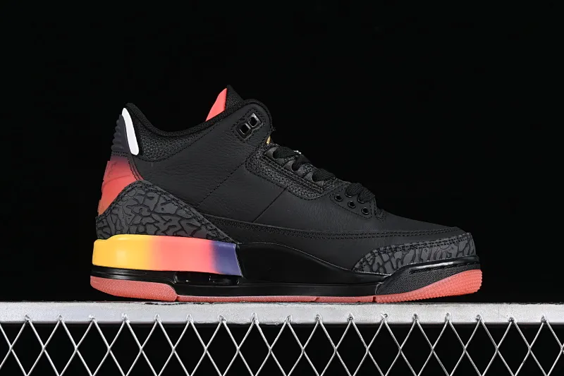 All categories Air Jordan Jordan series basketball shoes Air Jordan 3 J Balvin x Air Jordan 3 Retro "Rio" AJ3 Joe 3 Black Rainbow FN0344-001